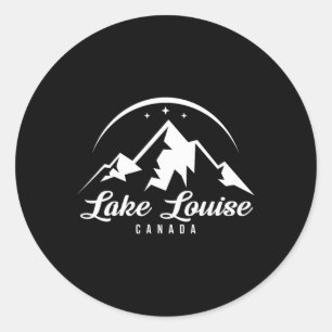 Lake Louise Canada Ski Resort Skiing Snowboarding Classic Round Sticker