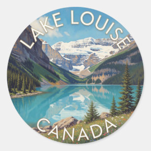 Lake Louise Canada Turquoise Mountain Lake Classic Round Sticker