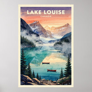 Lake Louise Canada Vintage Travel Poster