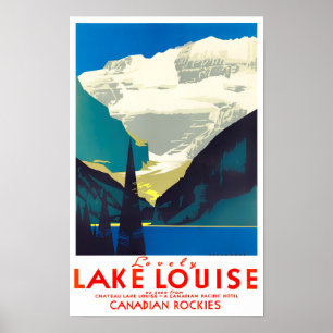 Lake Louise Canada vintage travel poster