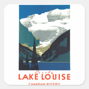 Lake Louise Canadian Rockies Canada Square Sticker