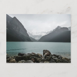 Lake Louise in the rain Postcard