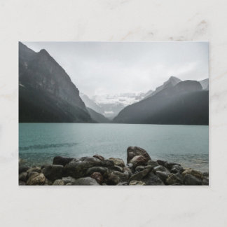 Lake Louise in the rain Postcard