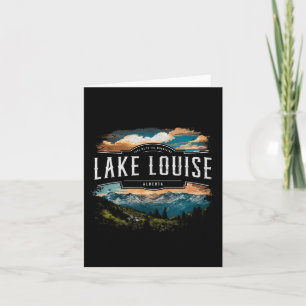 Lake Louise Mountains Alberta Hiking Outdoors Vint Card