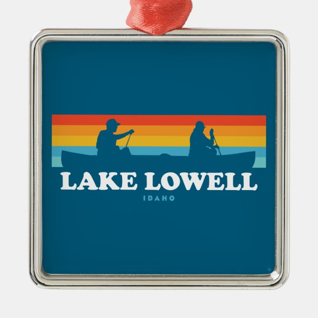 Lake Lowell Idaho Canoe Metal Ornament (Front)