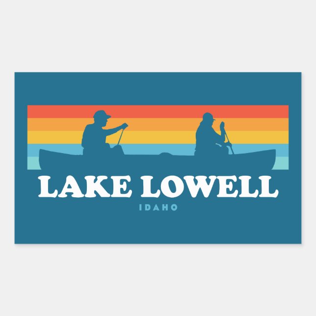 Lake Lowell Idaho Canoe Sticker (Front)