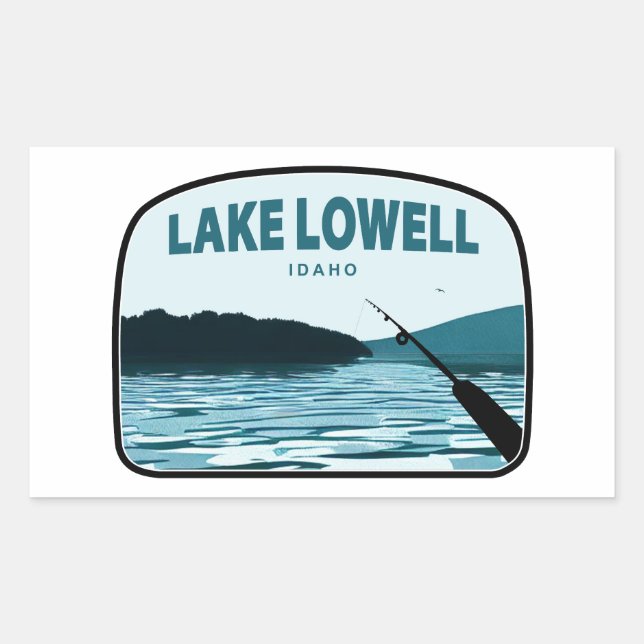 Lake Lowell Idaho Fishing Rod Sticker (Front)