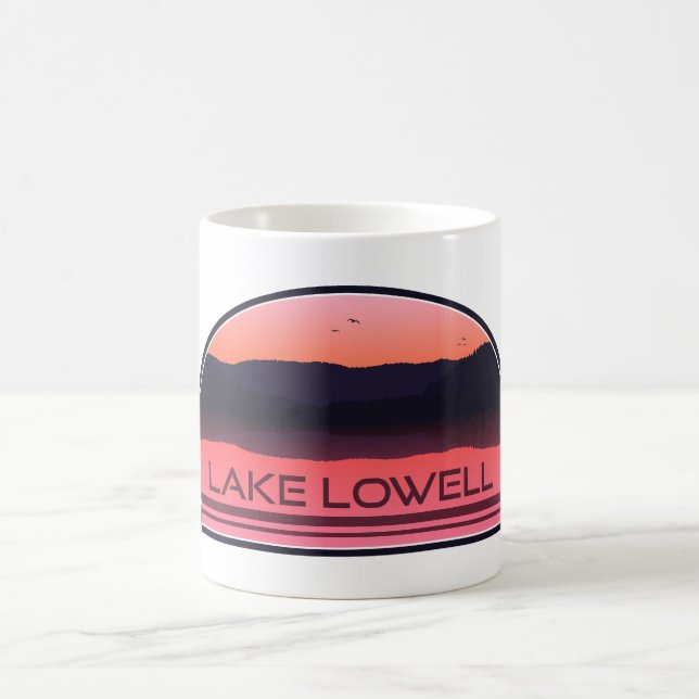 Lake Lowell Idaho Red Sunrise Coffee Mug (Center)
