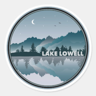 Lake Lowell Idaho Reflection Classic Round Sticker