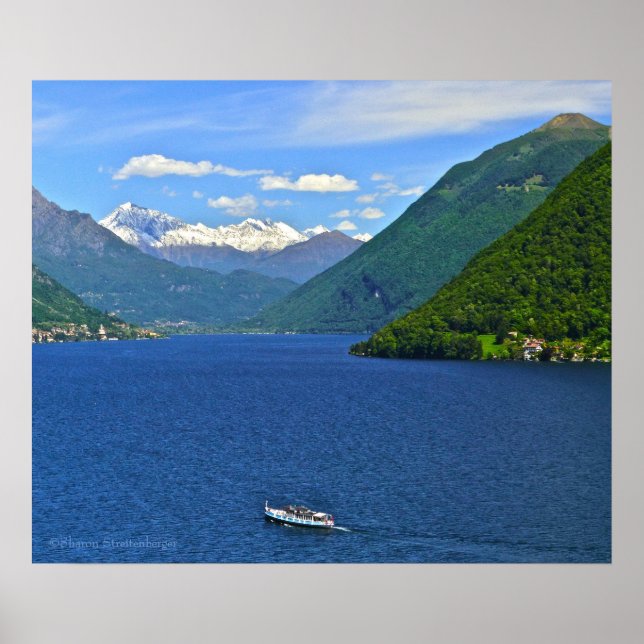 "LAKE LUGANO" CANVAS GLOSS PRINT (Front)