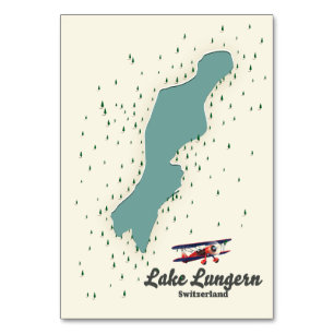 Lake Lungern Switzerland map Table Number