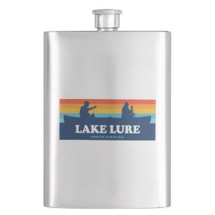 Lake Lure North Carolina Canoe Hip Flask
