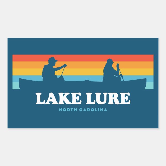 Lake Lure North Carolina Canoe Sticker (Front)