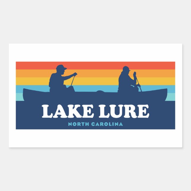 Lake Lure North Carolina Canoe Sticker (Front)