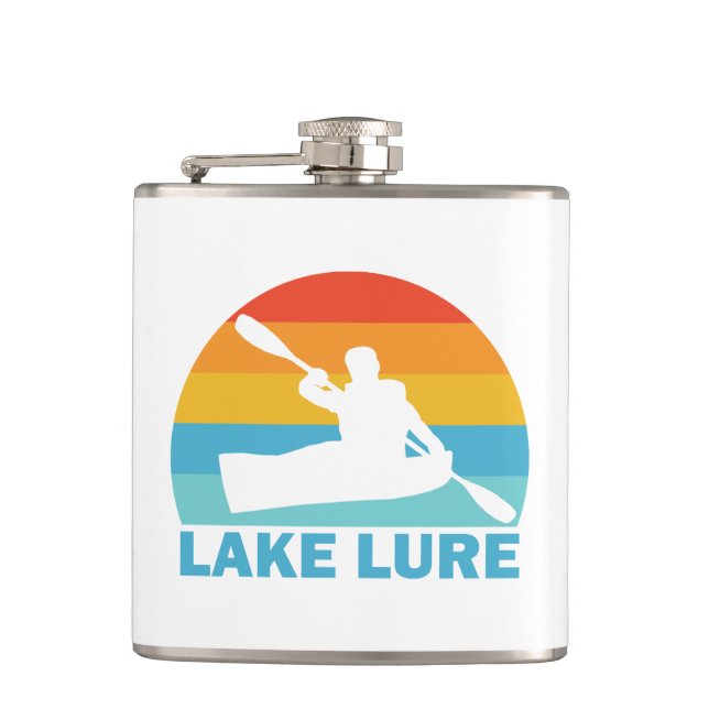 Lake Lure North Carolina Kayak Hip Flask (Front)