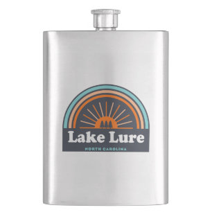 Lake Lure North Carolina Rainbow Hip Flask