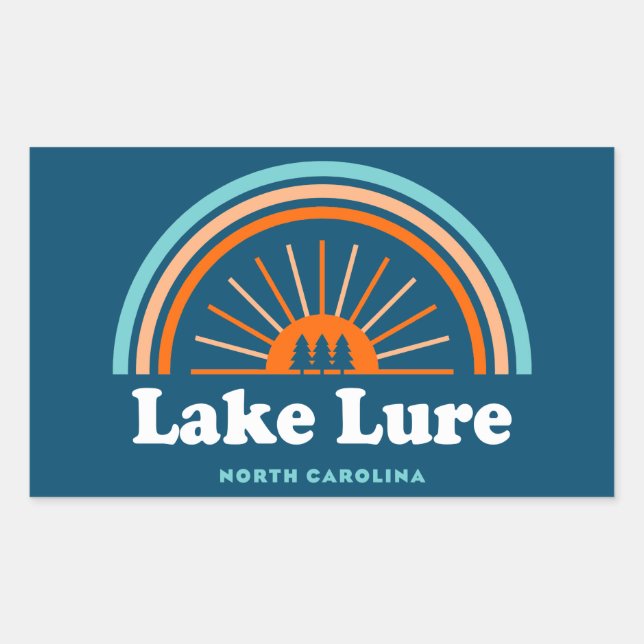 Lake Lure North Carolina Rainbow Sticker (Front)