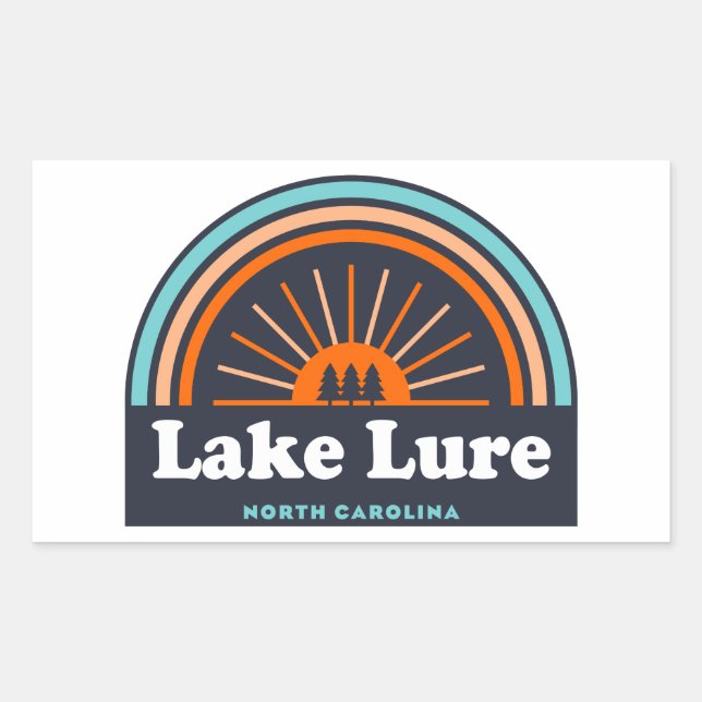 Lake Lure North Carolina Rainbow Sticker (Front)