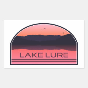 Lake Lure North Carolina Red Sunrise Sticker