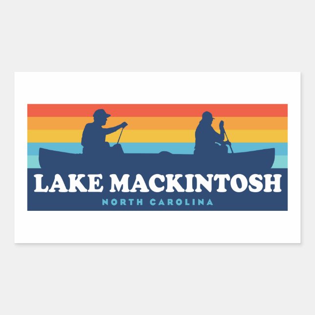 Lake Mackintosh North Carolina Canoe Sticker (Front)