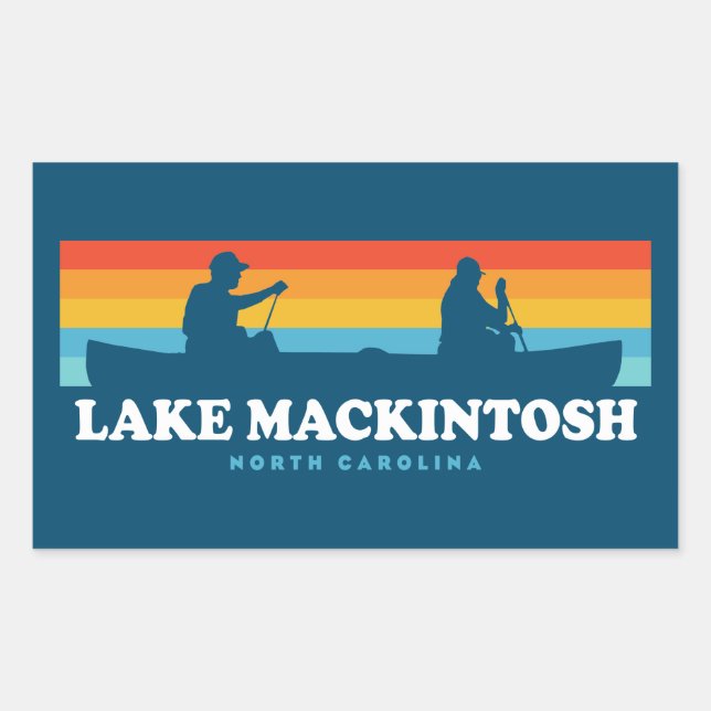 Lake Mackintosh North Carolina Canoe Sticker (Front)