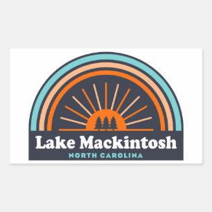 Lake Mackintosh North Carolina Rainbow Sticker