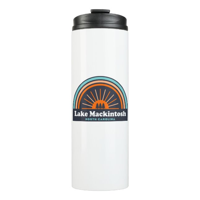 Lake Mackintosh North Carolina Rainbow Thermal Tumbler (Front)