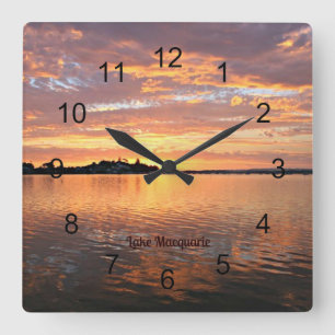 Lake Macquarie, New South Wales, Australia Square Wall Clock