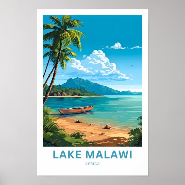 Lake Malawi Africa Europe Travel Print (Front)