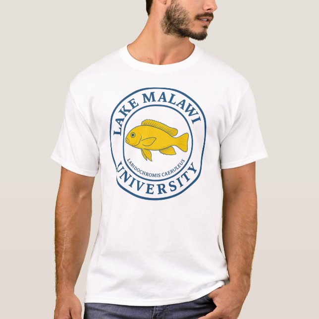  Lake Malawi University T-Shirt ( Electric Yellow) (Front)