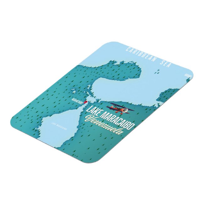 Lake Maracaibo, Venezuela map navigation. Magnet (Left Side)