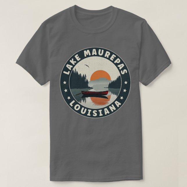 Lake Maurepas Louisiana Sunset TShirt (Design Front)