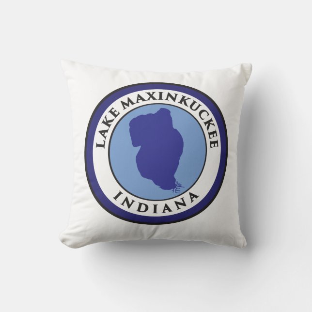 Lake Maxinkuckee, Indiana Throw Pillow (Front)