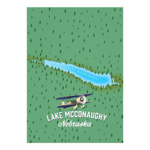 Lake McConaughy Nebraska travel poster