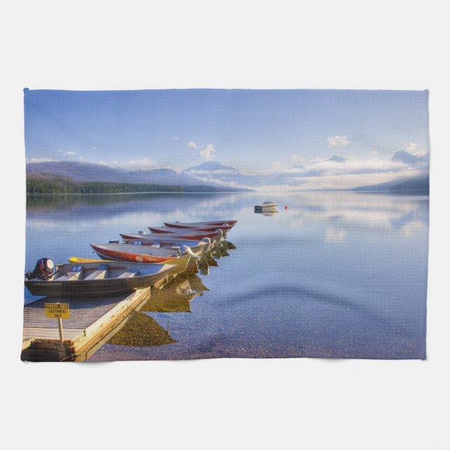 Lake McDonald, Glacier National Park, Montana, Kitchen Towel (Horizontal)