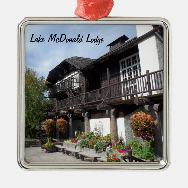 Lake McDonald Lodge- Glacier National Park Metal Ornament (Front)