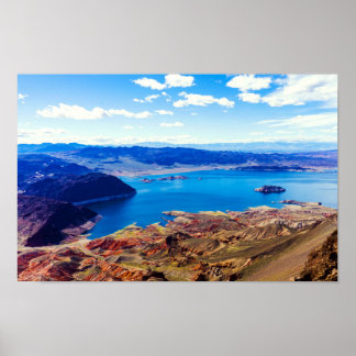 Lake Mead Aerial View Expansive Desert Poster