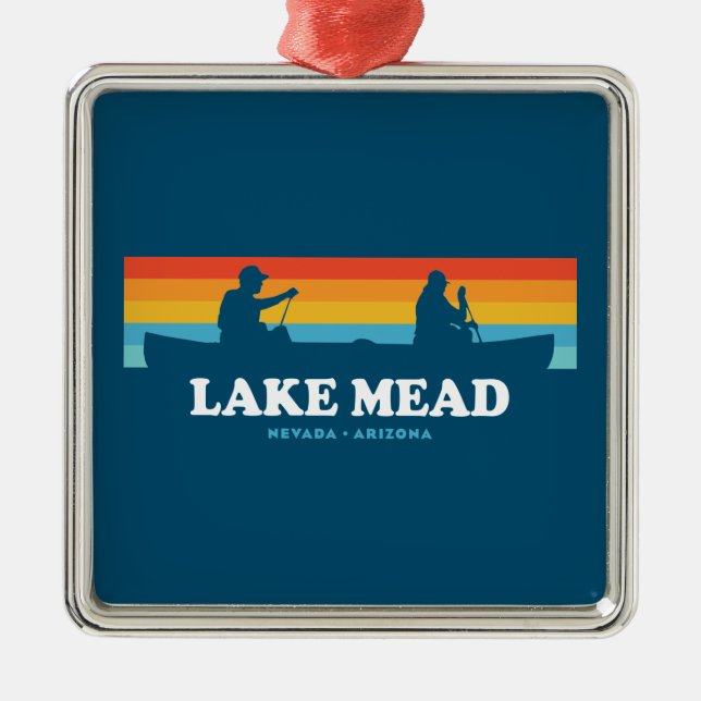 Lake Mead Nevada Arizona Canoe Metal Ornament (Front)
