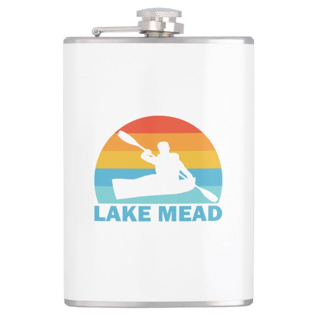 Lake Mead Nevada Arizona Kayak Hip Flask (Front)
