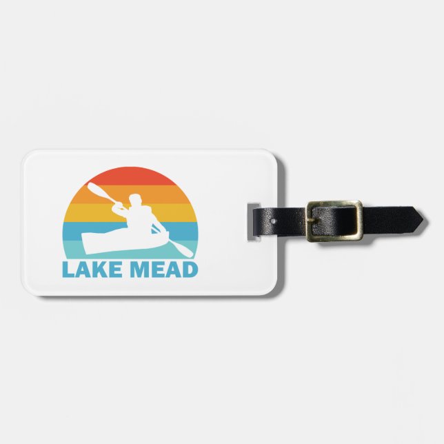 Lake Mead Nevada Arizona Kayak Luggage Tag (Front Horizontal)