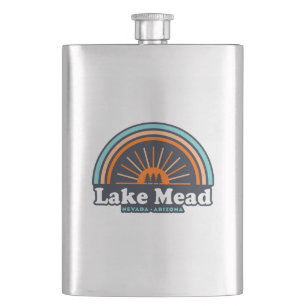 Lake Mead Nevada Arizona Rainbow Hip Flask