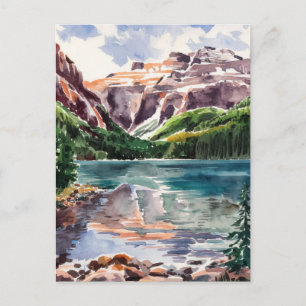 Lake Mead Nevada, Watercolor Painting Postcard