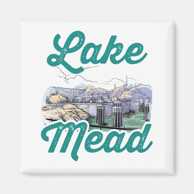 Lake Mead Souvenir Hoover Dam Magnet (Front)