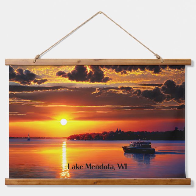 Lake Mendota, WI, Hanging Tapestry (Front)