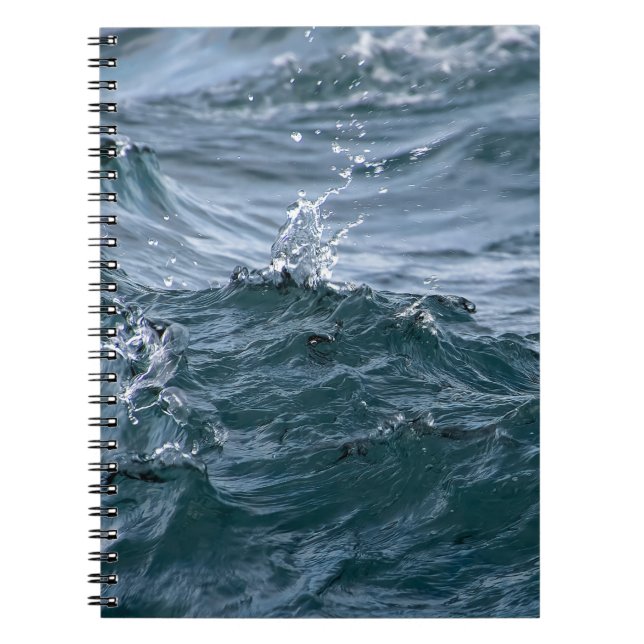 Lake Michigan Blue Water  Notebook (Front)