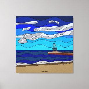 Lake Michigan - Canvas Print (40"x40")