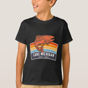 Lake Michigan Great Lakes Salmon Fishing T-Shirt