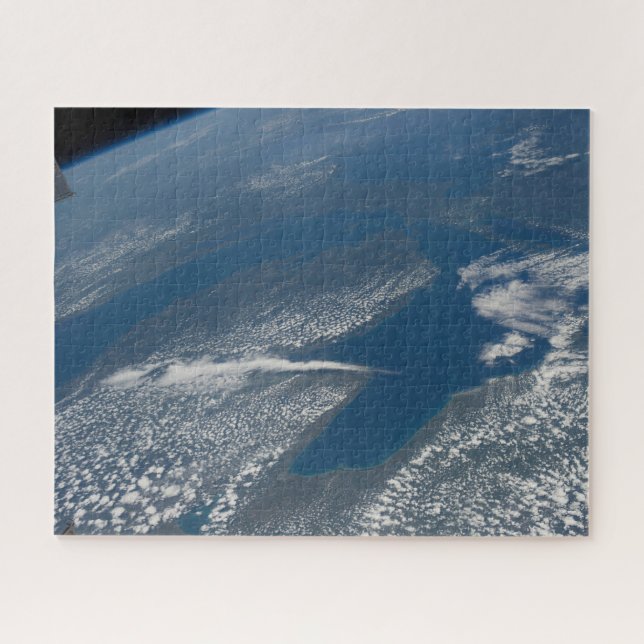 Lake Michigan, Lake Huron And State Of Michigan. Jigsaw Puzzle (Horizontal)