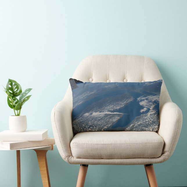 Lake Michigan, Lake Huron And State Of Michigan. Lumbar Pillow (Chair)