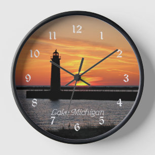 Lake Michigan Lighthouse Clock